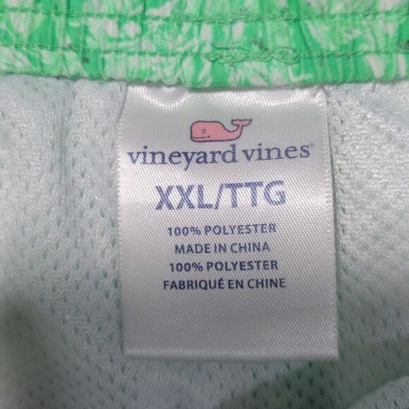 Vineyard Vines Chappy Swim Trunks Mens Size XXL 2XL Mesh Brief Palm Tropical GUC - Picture 9 of 15